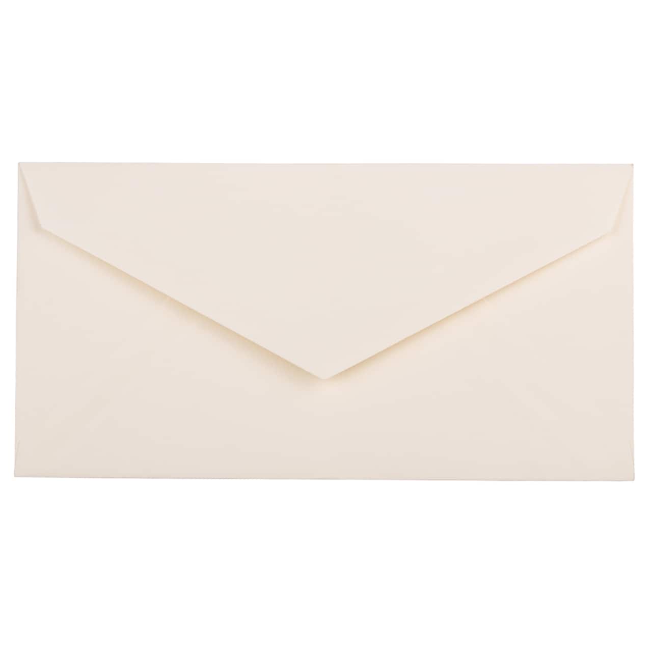 JAM Paper 3.875" x 7.5" Natural White Wove Monarch Strathmore Invitation Envelopes, 50ct.
